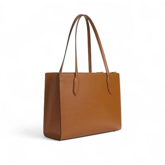 Coach Nina Tote Bag NEW Shade Saddle Brown Leather Purse NWT - Picture 3 of 11